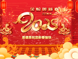 巳巳如意，蛇年大吉！恩德莱全体成员给您拜年了！