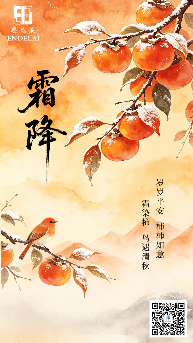 中国风二十四节气霜降节气海报